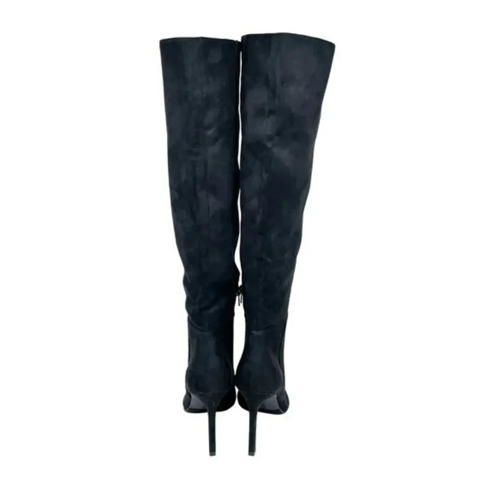Open Edit Women's Barbara Tall Pointed Toe Boot Black Size 6.5 M‎
